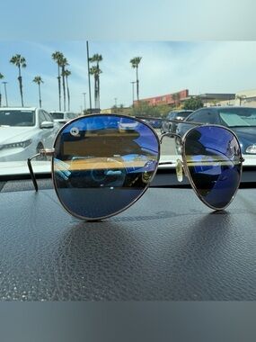 Knockaround Mile Highs Polarized Blue Mirror Aviator Sunglasses